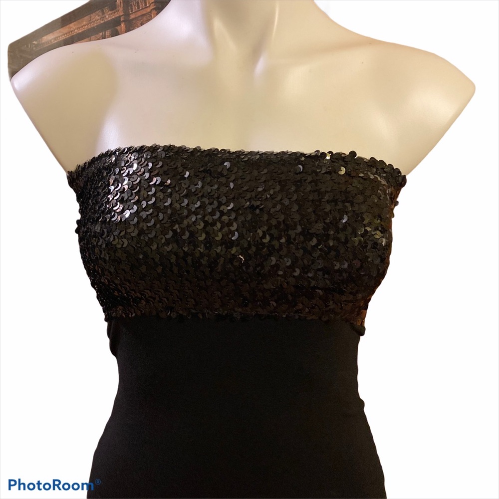 - ASOS black sequins tube dress